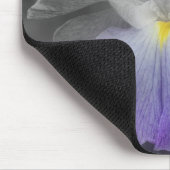 Tapis De Souris Fleur japonaise Iris noir blanc Mousepad (Coin)