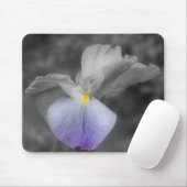 Tapis De Souris Fleur japonaise Iris noir blanc Mousepad (Avec souris)