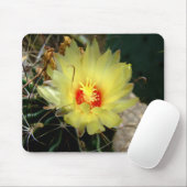Tapis De Souris Fleur jaune de cactus d'hameçon (Avec souris)