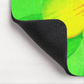 Tapis De Souris Fleur Jaune Lumineuse Vert Mousepads (Coin)