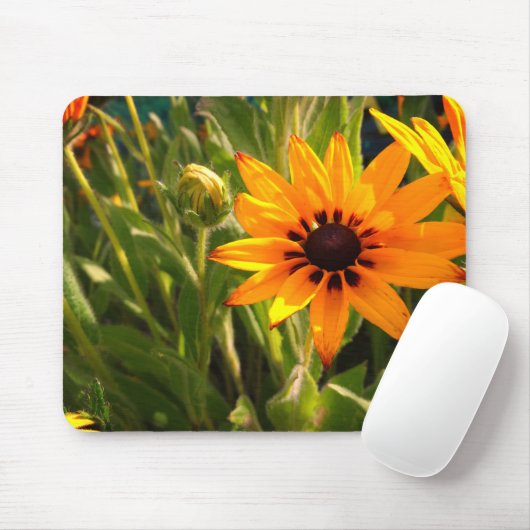 Tapis De Souris Fleur Jaune Photographie Mousepad (Avec souris)