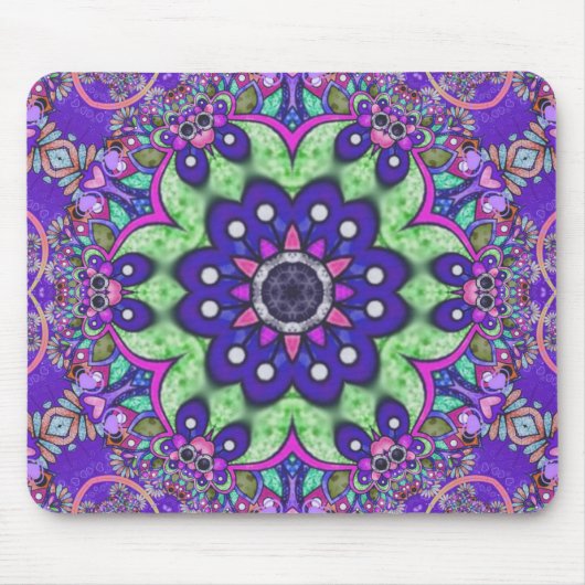 Tapis De Souris Fleur Mandala (Devant)