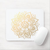 Tapis De Souris Fleur Mandala Gold (Avec souris)