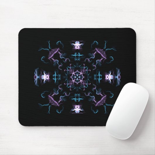 Tapis De Souris Fleur Mandala violette et bleue (Avec souris)