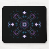 Tapis De Souris Fleur Mandala violette et bleue (Devant)