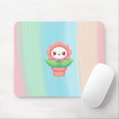 Tapis De Souris Fleur mignonne, capricieuse en pot (Avec souris)