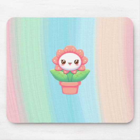 Tapis De Souris Fleur mignonne, capricieuse en pot (Devant)