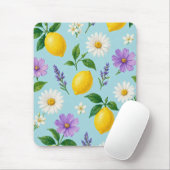 Tapis De Souris Fleur minimaliste citron (Avec souris)
