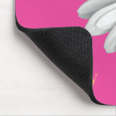 Tapis De Souris Fleur moderne Faisy Daisy Nom Hot Rose (Coin)