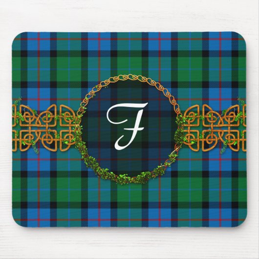 Tapis De Souris Fleur Monogramme De Tartans D'Ecosse (Devant)