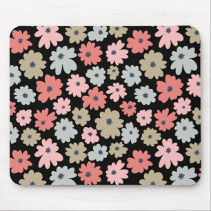 Tapis De Souris Fleur motif coloré Vintage