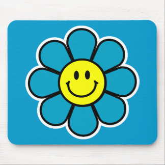 Tapis De Souris Fleur Mousepad (bleu)