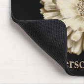 Tapis De Souris Fleur Noir Personalisé Plutôt Faisant Faisée (Coin)