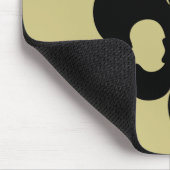 Tapis De Souris Fleur noir superbe de lis (Coin)