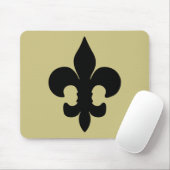 Tapis De Souris Fleur noir superbe de lis (Avec souris)