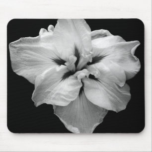 Tapis De Souris Fleur noire et blanche