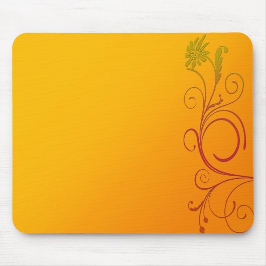 Tapis De Souris Fleur orange (Devant)