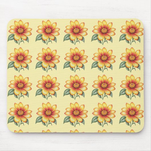 Tapis De Souris Fleur orange (Devant)