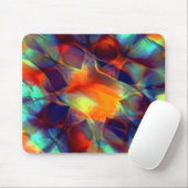 Tapis De Souris Fleur orange intense en texture polie numérique (Avec souris)