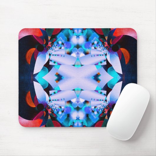 Tapis De Souris Fleur psychédélique intérieure lumière mousepad (Avec souris)