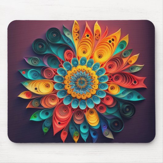Tapis De Souris Fleur Quitter Papier (Devant)