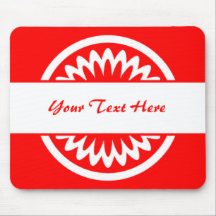 Tapis De Souris Fleur ronde - Rouge