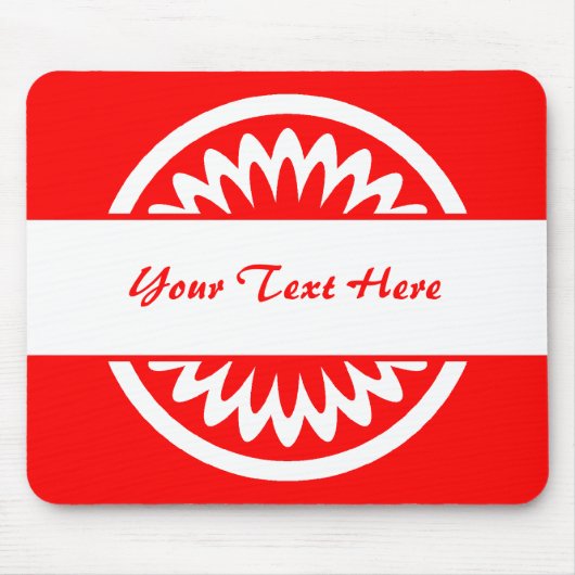 Tapis De Souris Fleur ronde - Rouge (Devant)