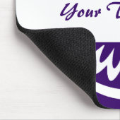 Tapis De Souris Fleur ronde - violet profond (Coin)