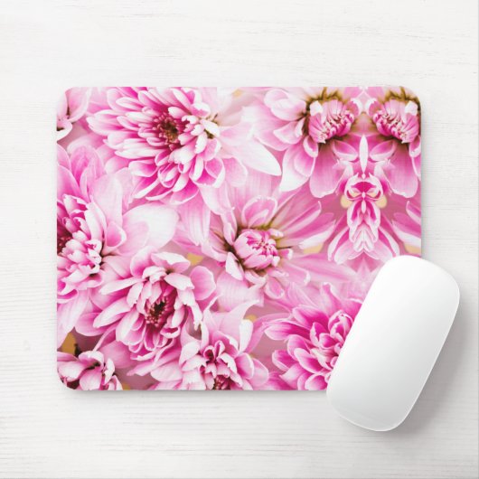Tapis De Souris Fleur rose Chrysanthemum (Avec souris)