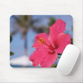 Tapis De Souris Fleur rose de ketmie (Avec souris)