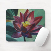 Tapis De Souris Fleur rose de lotus mousepad (Avec souris)