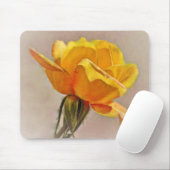 Tapis De Souris Fleur rose jaune Art Or Fleur Pad (Avec souris)