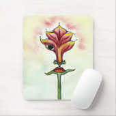 Tapis De Souris Fleur rose Mousepad (Avec souris)