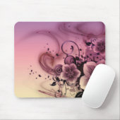 Tapis De Souris Fleur rose Mousepad de Girlie (Avec souris)