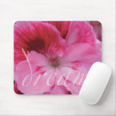 Tapis De Souris Fleur rose rêveuse Mousepad de géranium (Avec souris)