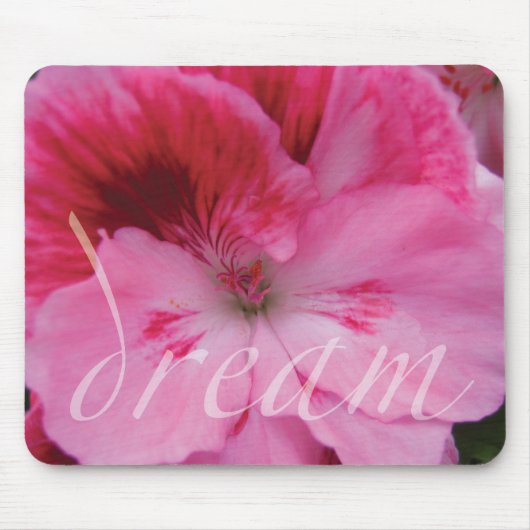 Tapis De Souris Fleur rose rêveuse Mousepad de géranium (Devant)