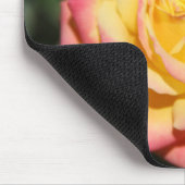 Tapis De Souris Fleur rose rose jaune chaud (Coin)