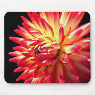 Tapis De Souris Fleur Rouge Dahlia Vibrante