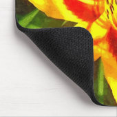 Tapis De Souris Fleur rouge et jaune Mousepad de Daylily (Coin)