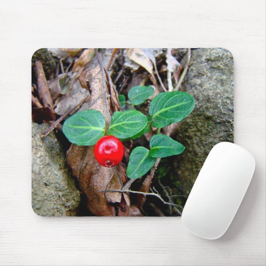 Tapis De Souris Fleur sauvage Berry Partridge (Avec souris)