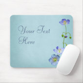 Tapis De Souris Fleur sauvage bleu (Avec souris)