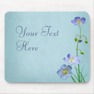 Tapis De Souris Fleur sauvage bleu