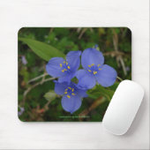 Tapis De Souris Fleur sauvage Blue Spiderwort Hot Springs AR Cadea (Avec souris)