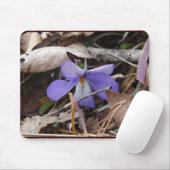 Tapis De Souris Fleur sauvage Oiseaux-Pied Violet Sources thermale (Avec souris)