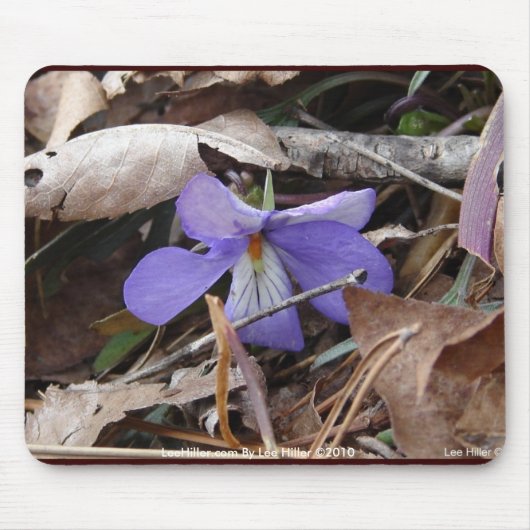Tapis De Souris Fleur sauvage Oiseaux-Pied Violet Sources thermale (Devant)