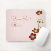 Tapis De Souris Fleur sauvage rouge (Avec souris)