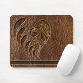 Tapis De Souris Fleur simili cuir (Avec souris)