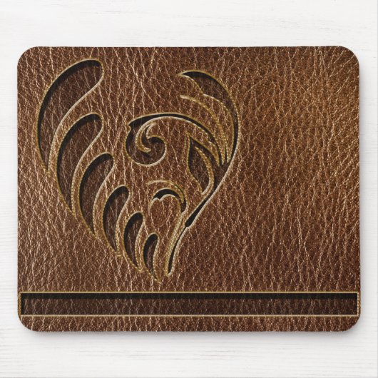 Tapis De Souris Fleur simili cuir (Devant)