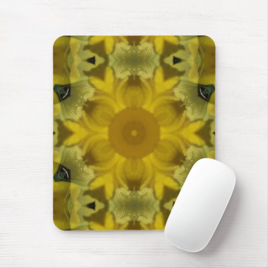 Tapis De Souris Fleur soleil éclate dorée (Avec souris)