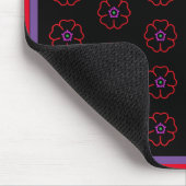 Tapis De Souris Fleur sur fond noir personnalisé (Coin)